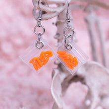 Load image into Gallery viewer, Baby Carrot Snack Bag Earrings
