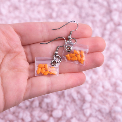 Goldfish Snack Bag Earrings