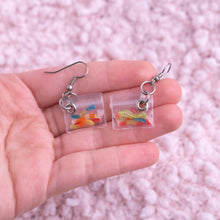 Load image into Gallery viewer, Gummy Worm Snack Bag Earrings
